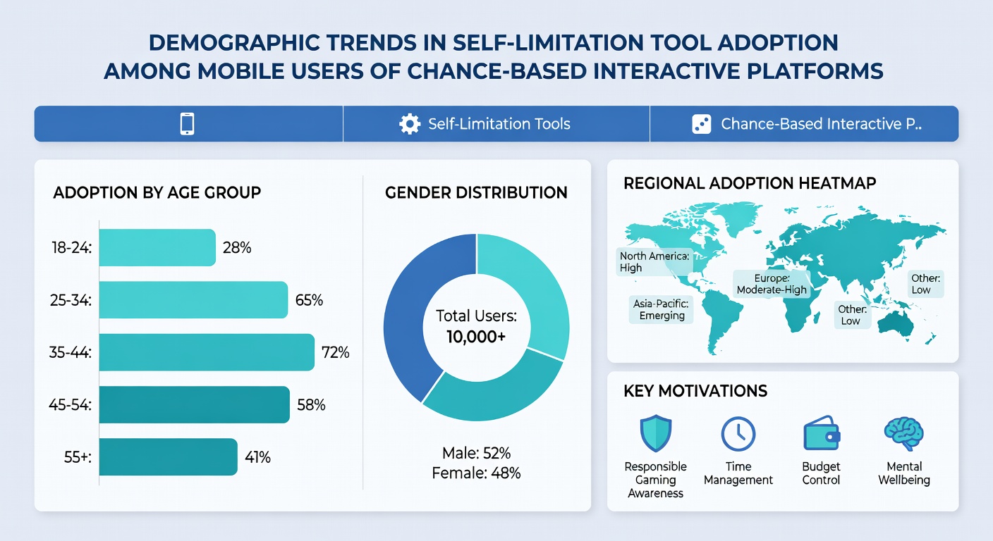 Demographic breakdown charts showing self-limitation adoption rates linked to secure mobile payment preferences