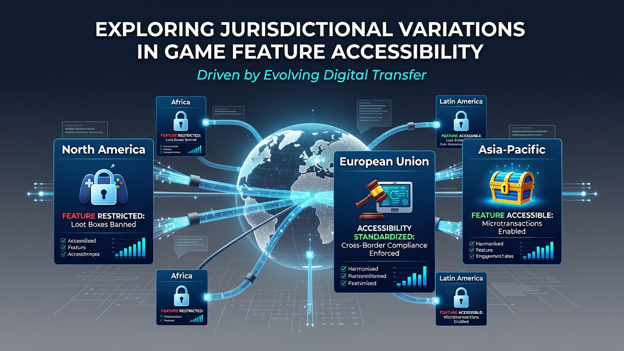 Comparison chart of payment processing timelines and resulting game feature availability by region