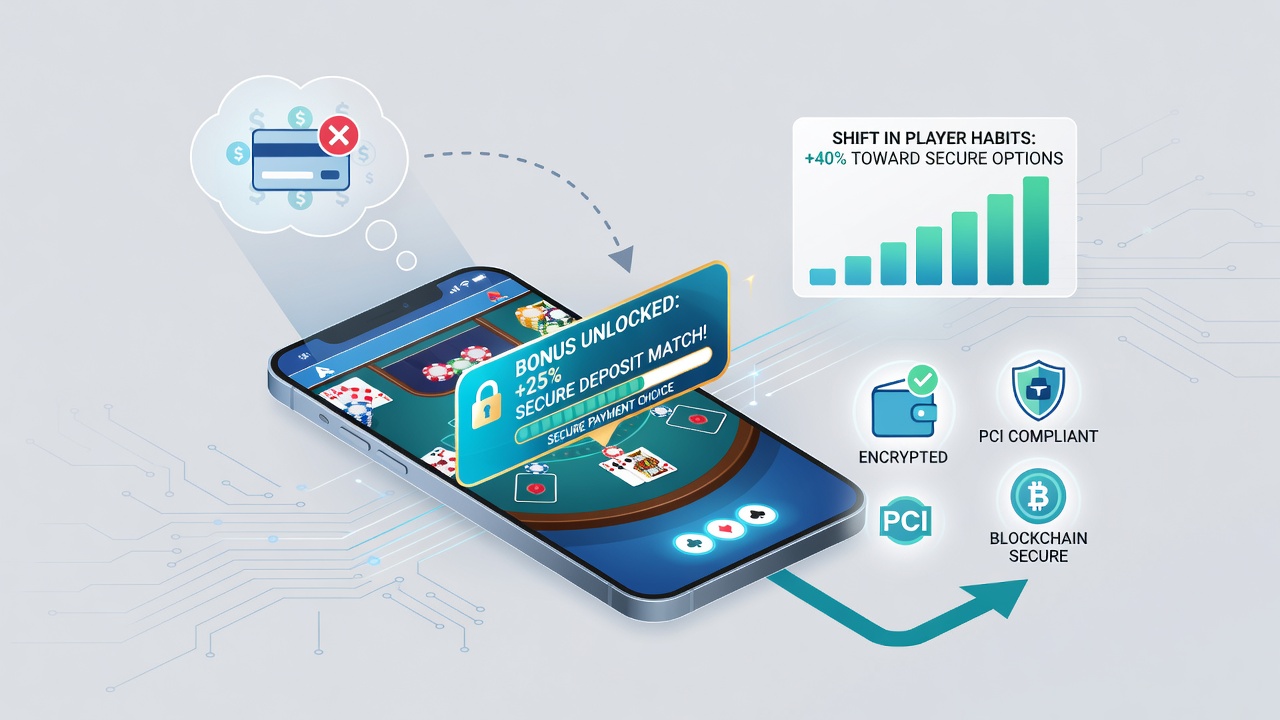 Analytics dashboard illustrating payment method shifts in mobile table games after bonus activation