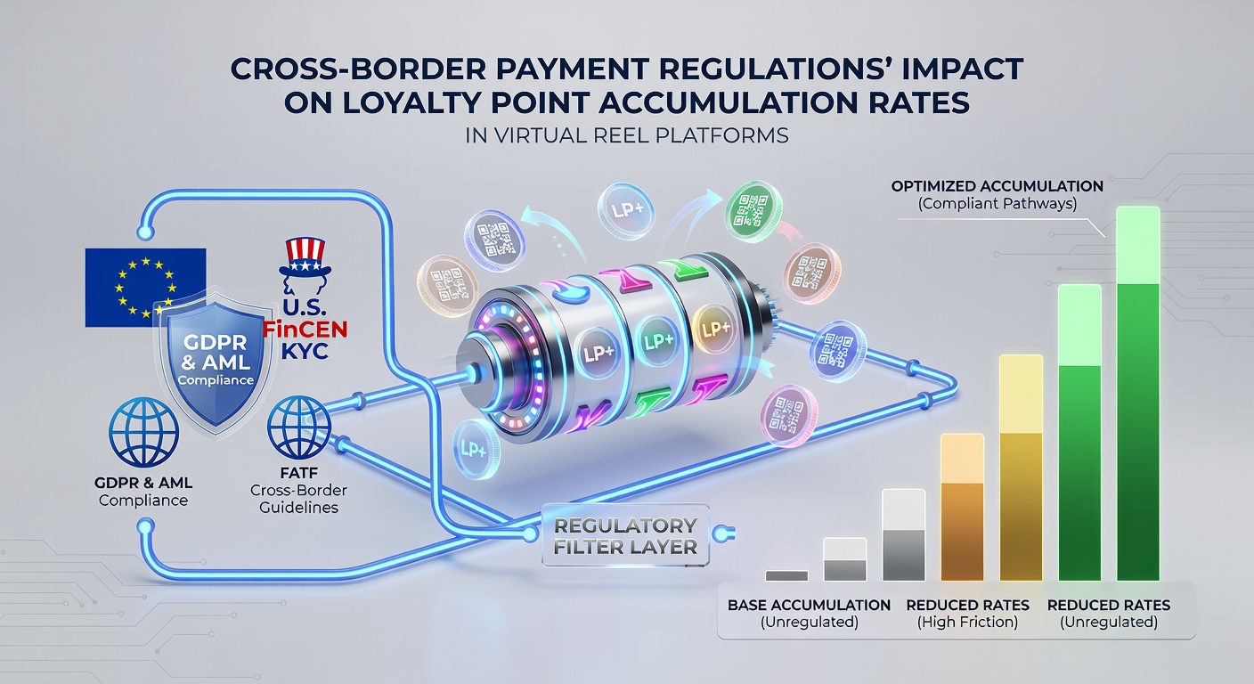 Diagram mapping loyalty point rates across different payment corridors in regulated online gaming platforms