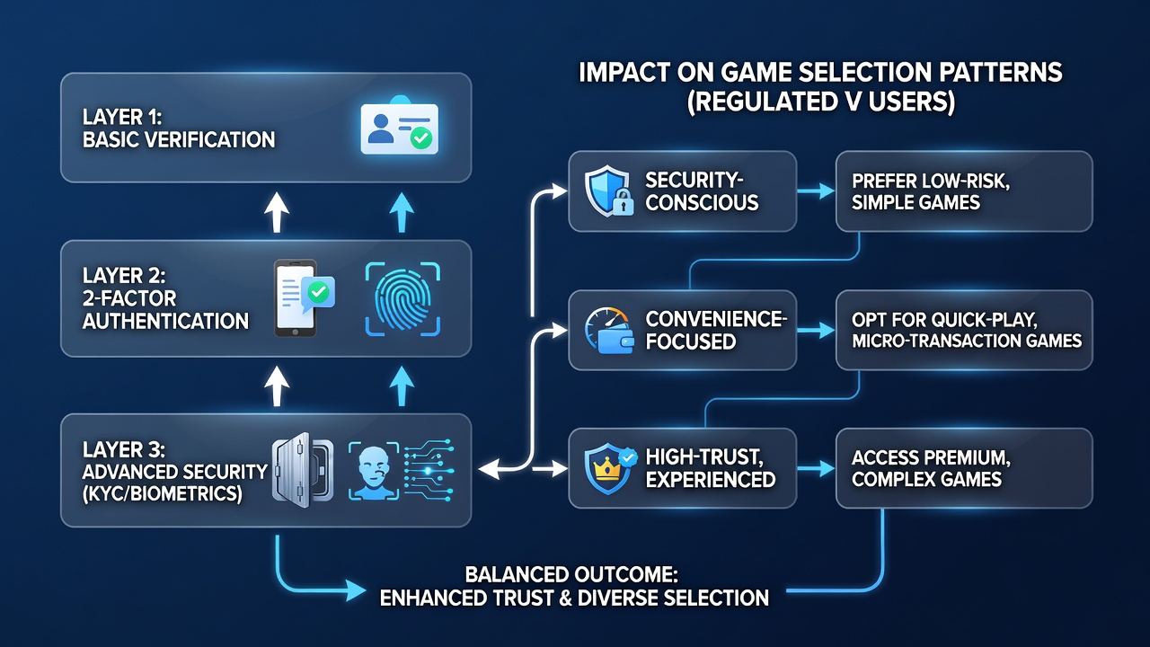 Data visualization showing game selection shifts linked to authentication processes