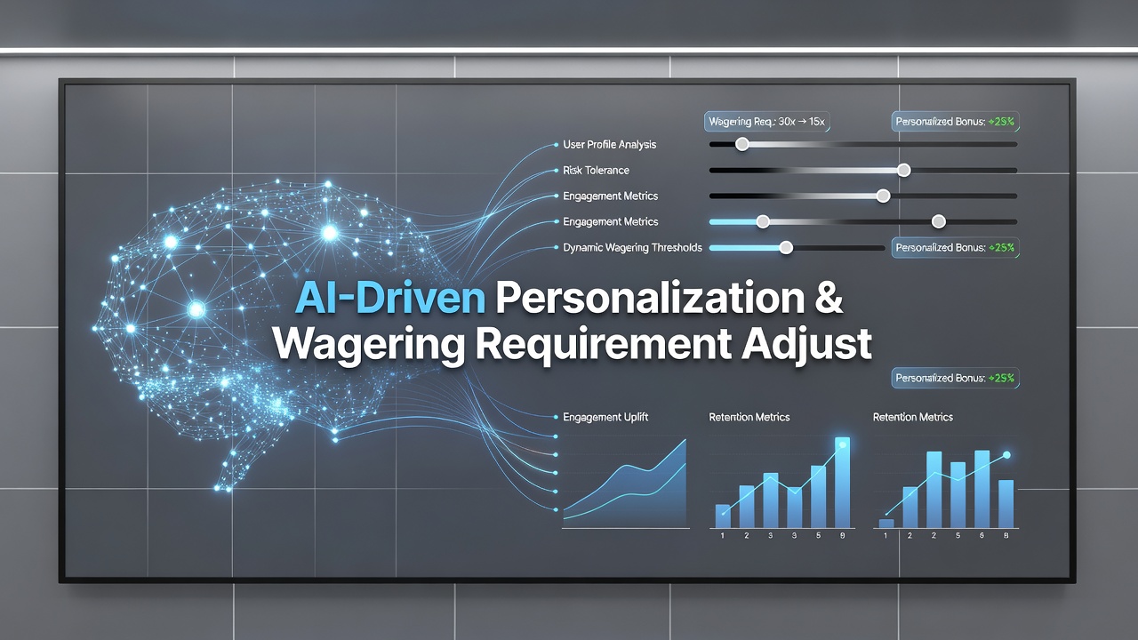 AI dashboard displaying real-time wagering requirement modifications for mobile users